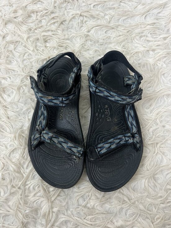 Teva Hurricane Sport Outdoor Sandals Gladiator Style Blue & Grey Womens Size 8 - Picture 1 of 8